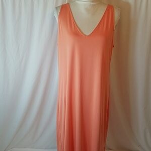 A New Day Women's Slim Fit Sleeveless Knit Dress Sherbert Size Large